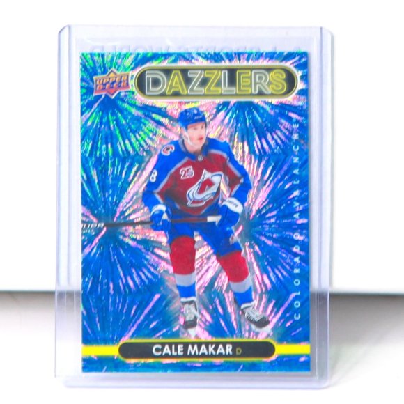 Superstar Cale Makar Upper Deck DAZZLERS Hockey Card 2021/22 Colorado Avalanche - Picture 1 of 4